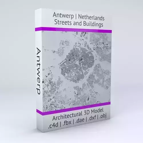 Antwerp Road Network and Streets 3D model