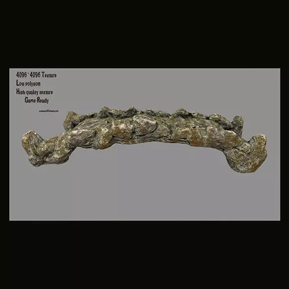 old bridge Low-poly 3D model