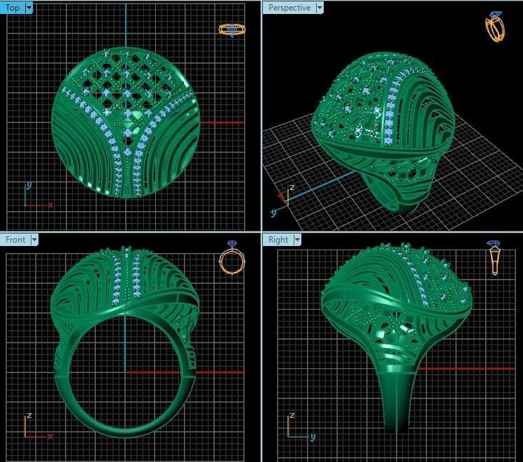 Ring R0329 3D print model_2