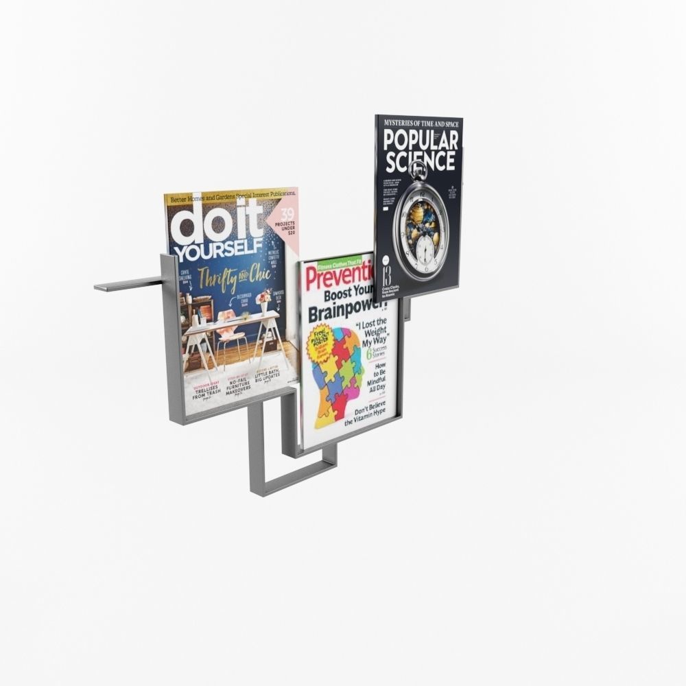 Guidelines Magazine Rack Low-poly 3D model_4