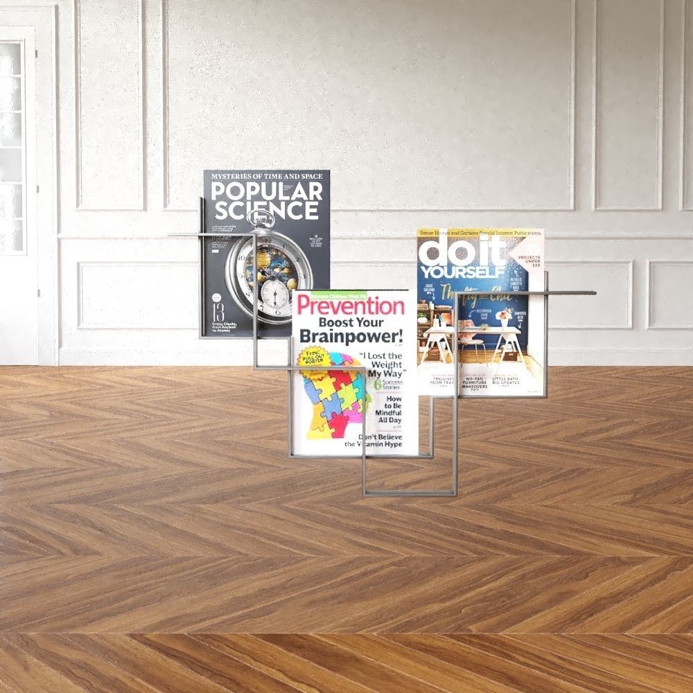 Guidelines Magazine Rack Low-poly 3D model_2