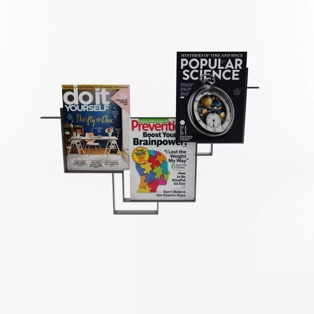 Guidelines Magazine Rack Low-poly 3D model_0