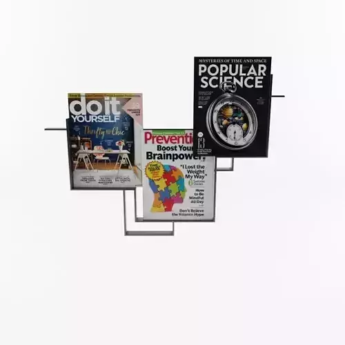 Guidelines Magazine Rack Low-poly 3D model