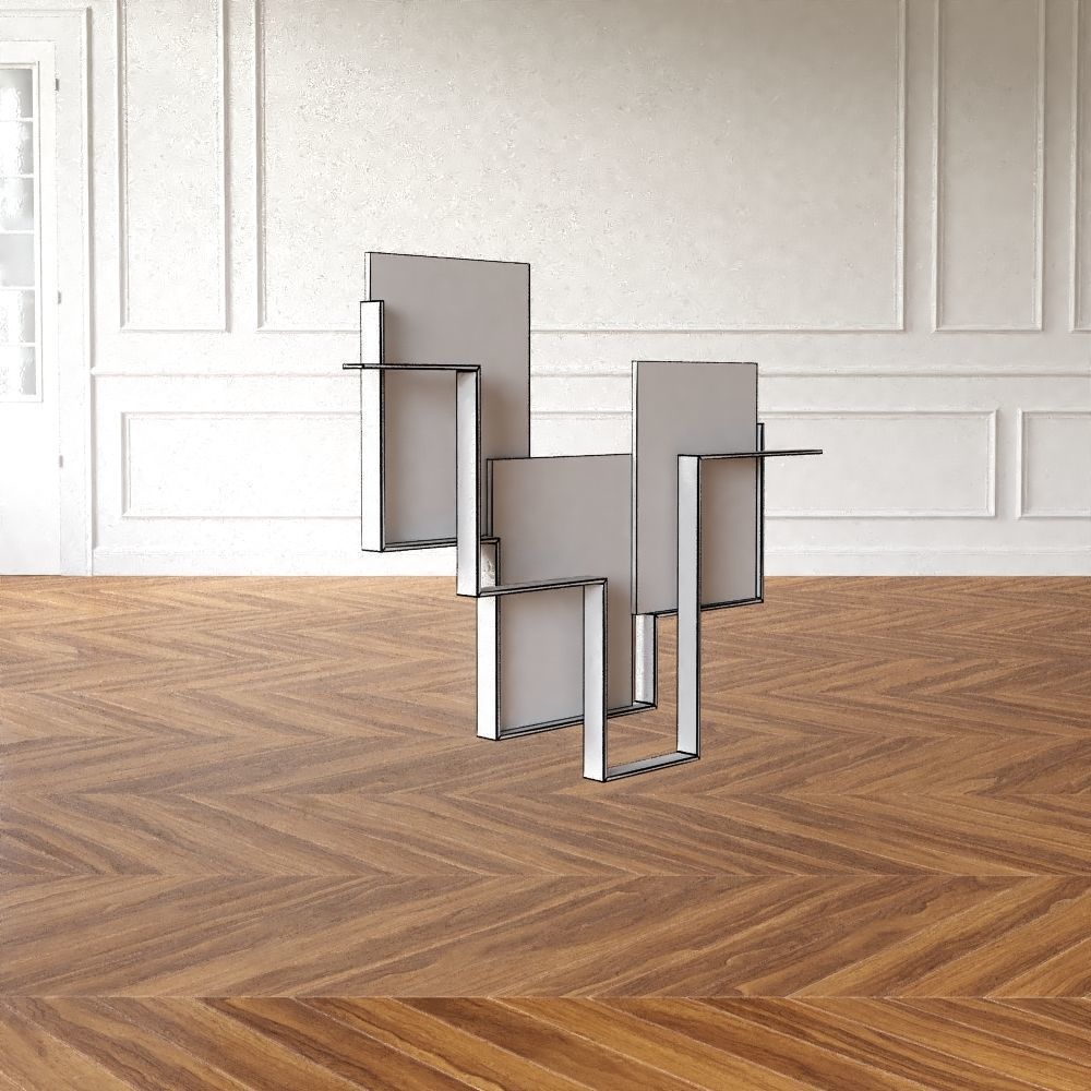 Guidelines Magazine Rack Low-poly 3D model_10