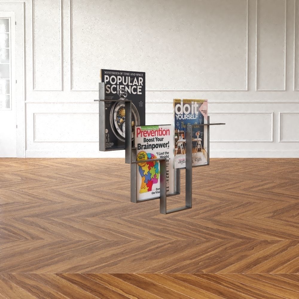 Guidelines Magazine Rack Low-poly 3D model_3