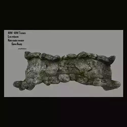 bridge rock Low-poly 3D model