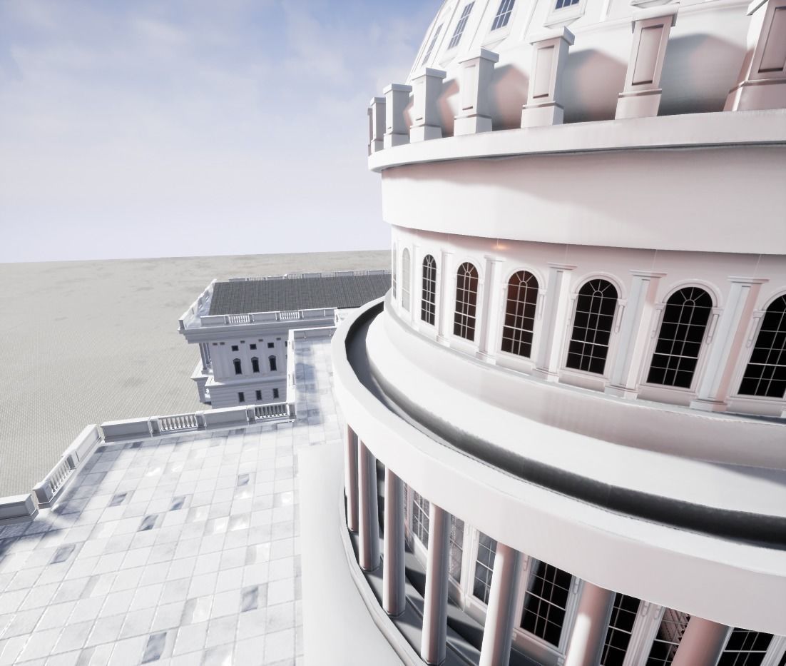 United States Capitol low poly Low-poly 3D model_12