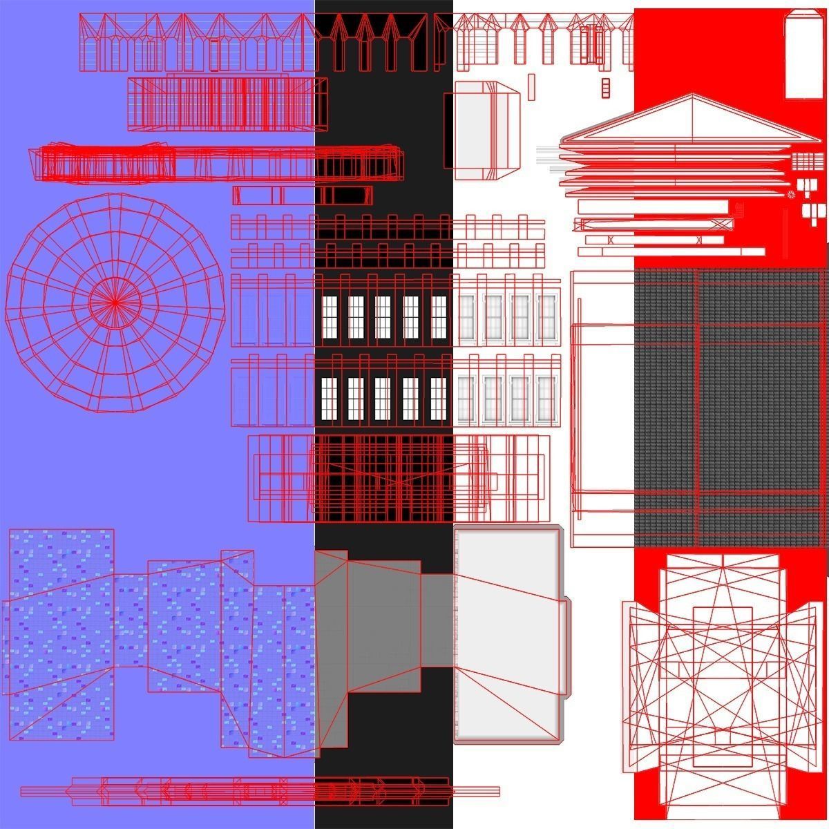 United States Capitol low poly Low-poly 3D model_19