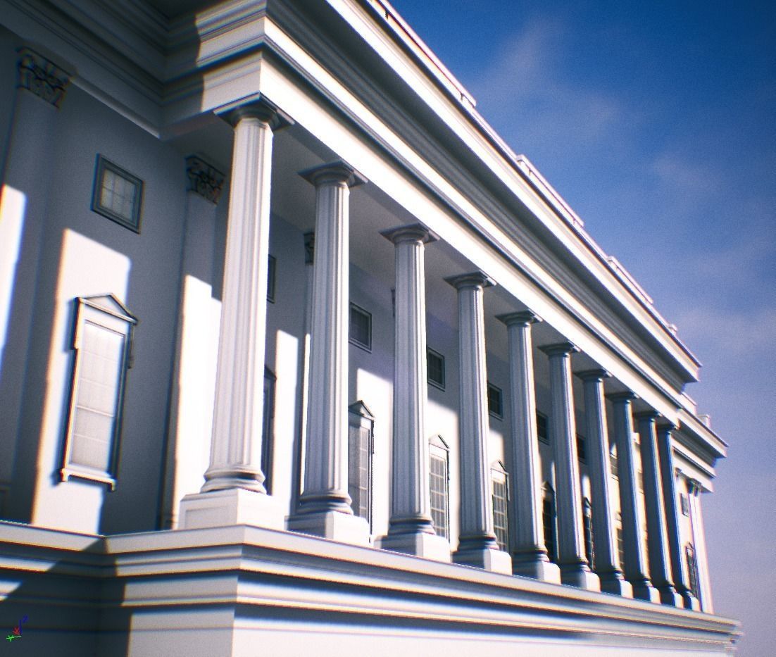 United States Capitol low poly Low-poly 3D model_38