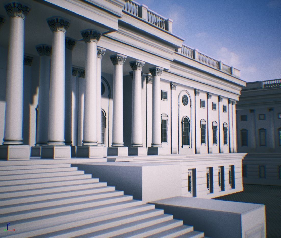 United States Capitol low poly Low-poly 3D model_39