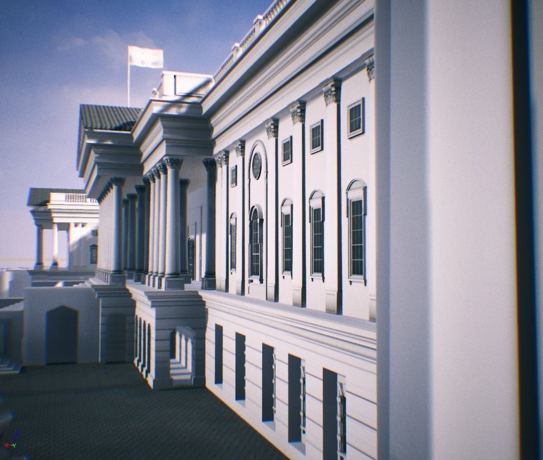 United States Capitol low poly Low-poly 3D model_9