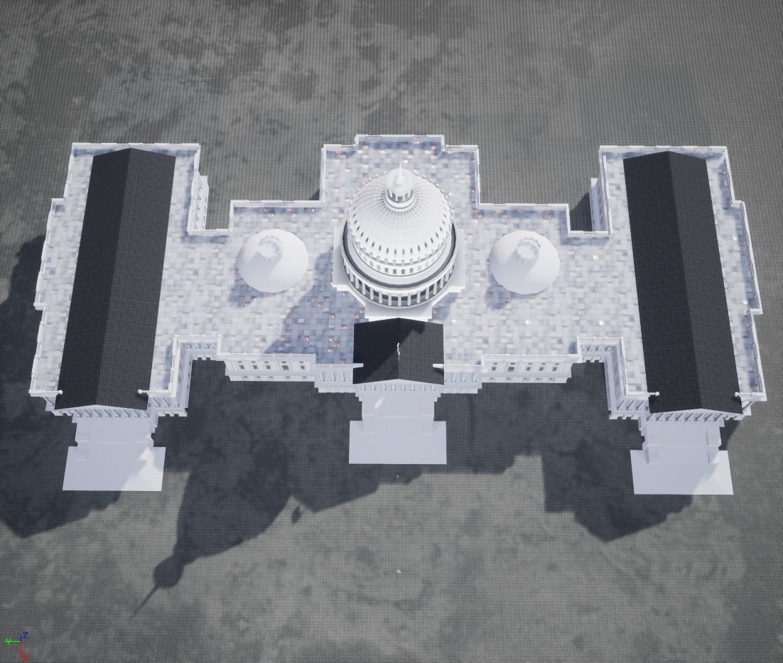 United States Capitol low poly Low-poly 3D model_49