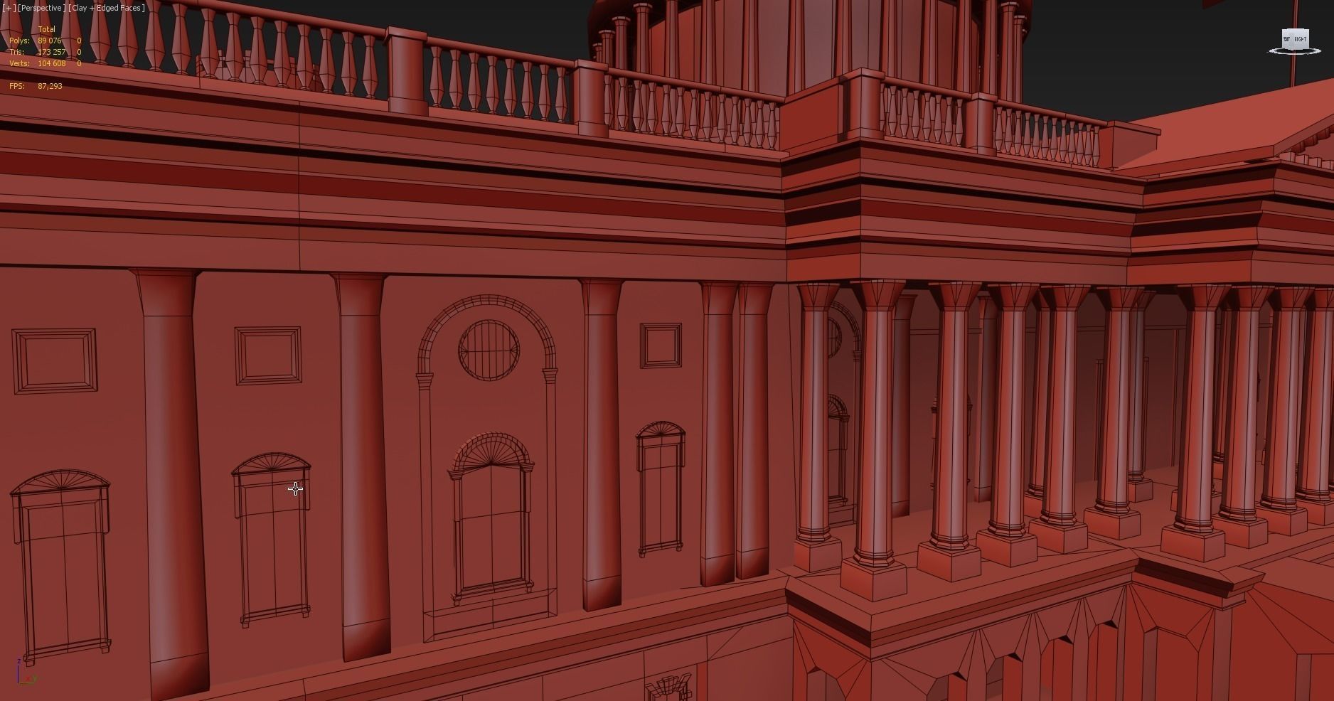 United States Capitol low poly Low-poly 3D model_14