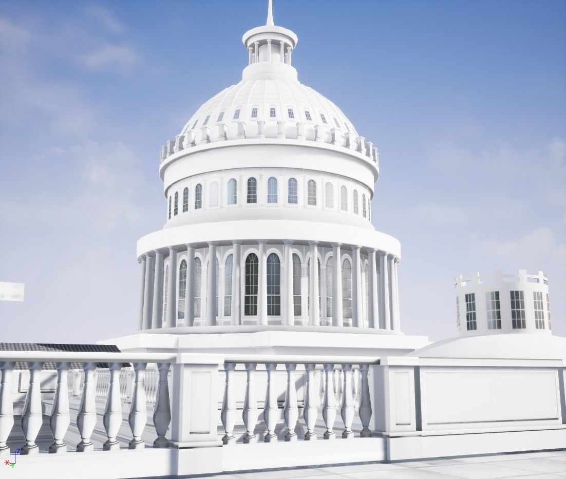 United States Capitol low poly Low-poly 3D model_30
