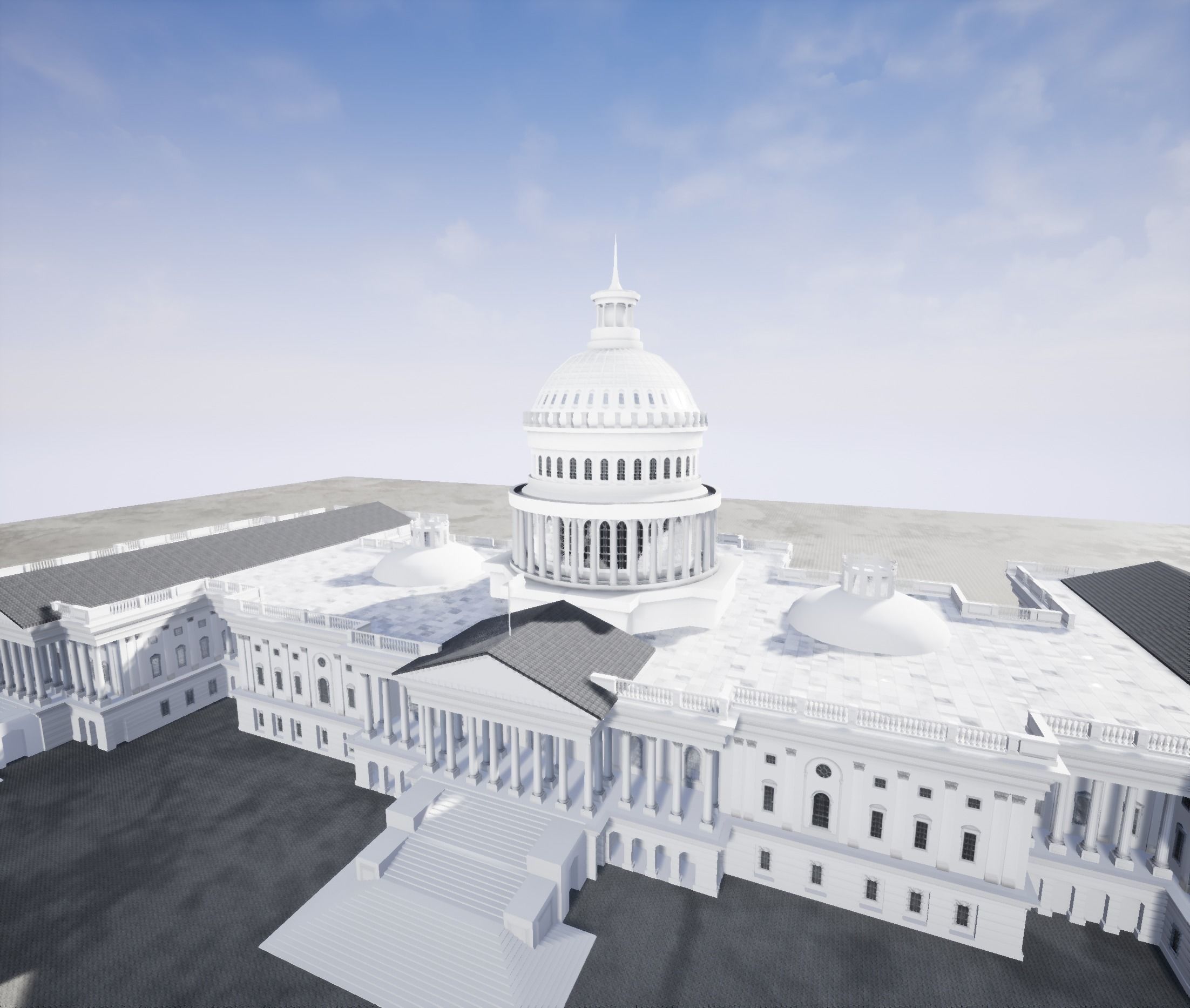 United States Capitol low poly Low-poly 3D model_54
