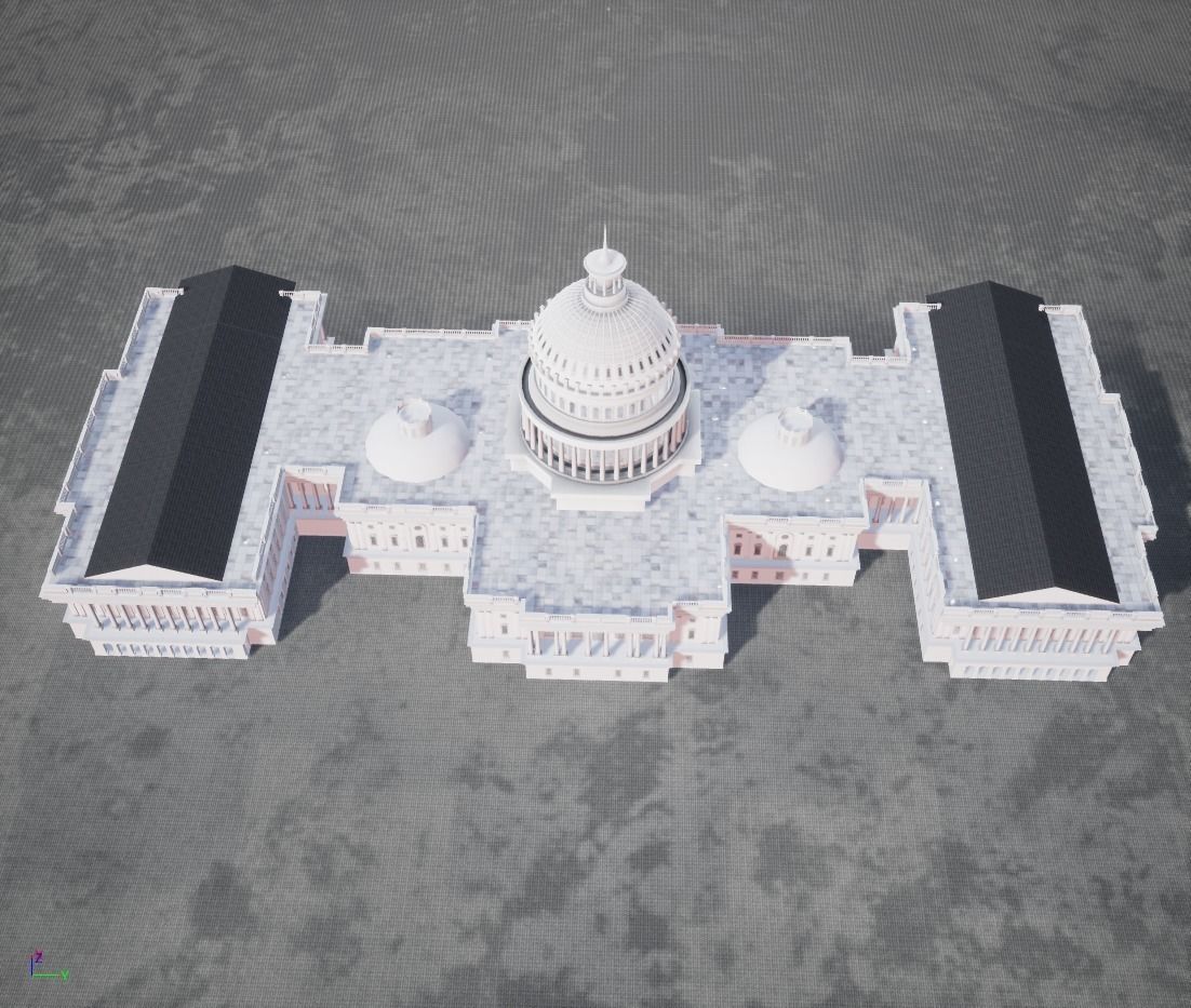 United States Capitol low poly Low-poly 3D model_47