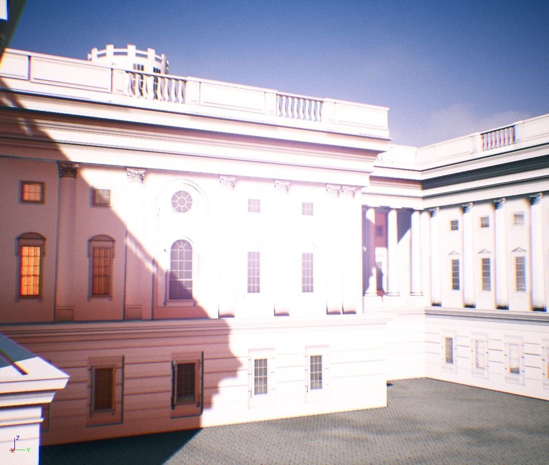 United States Capitol low poly Low-poly 3D model_36