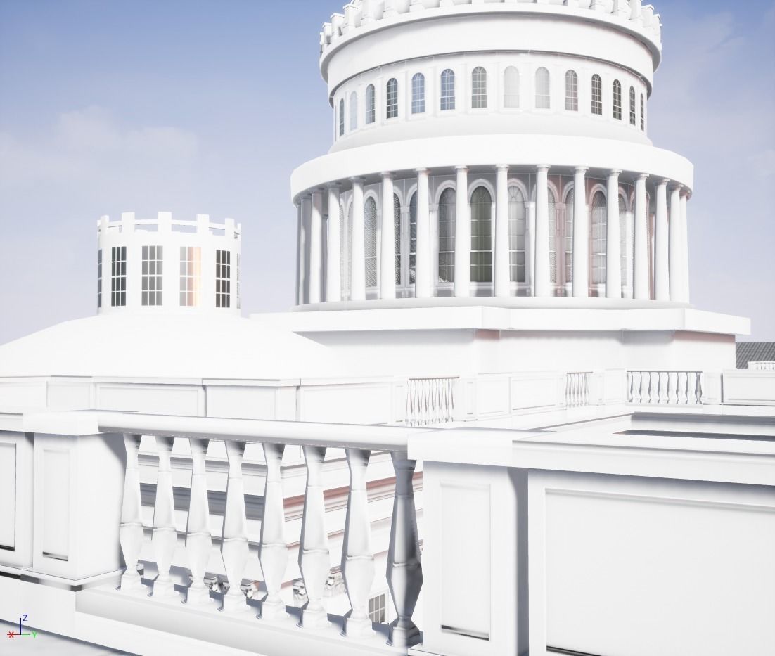 United States Capitol low poly Low-poly 3D model_33