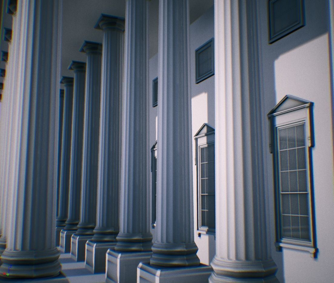 United States Capitol low poly Low-poly 3D model_28