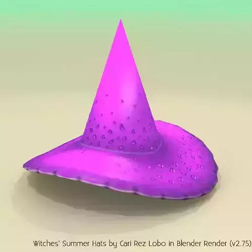 Witches Summer Hats Low-poly 3D model
