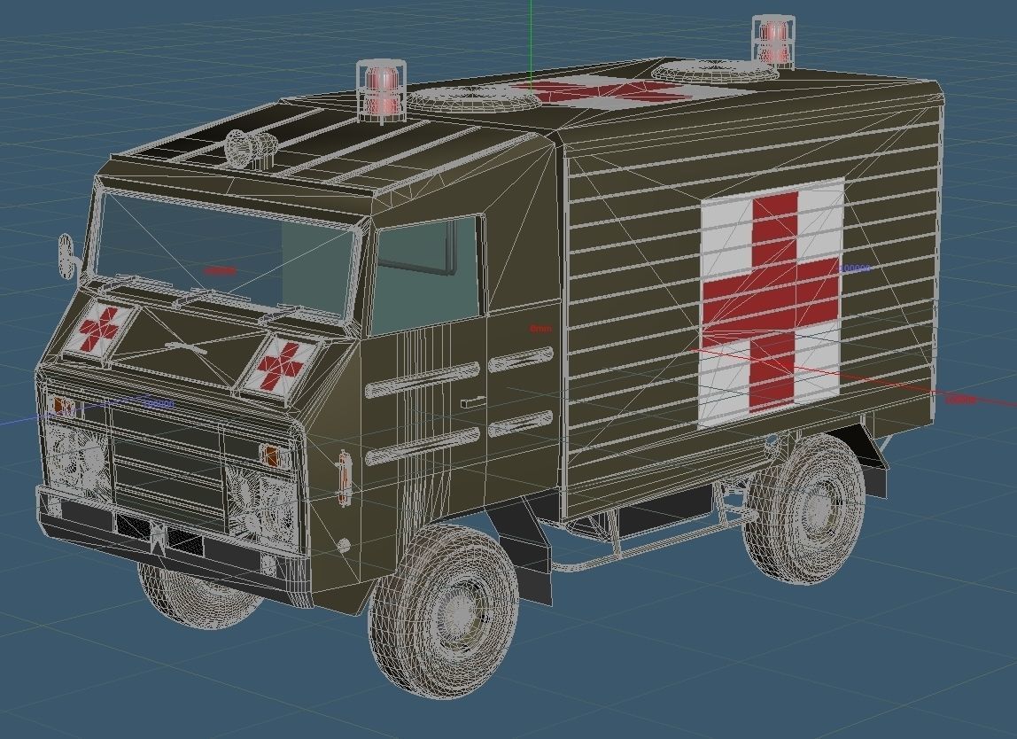 Japan Ground Self-Defense Force Type-73 rescue vehicles 3D model_2