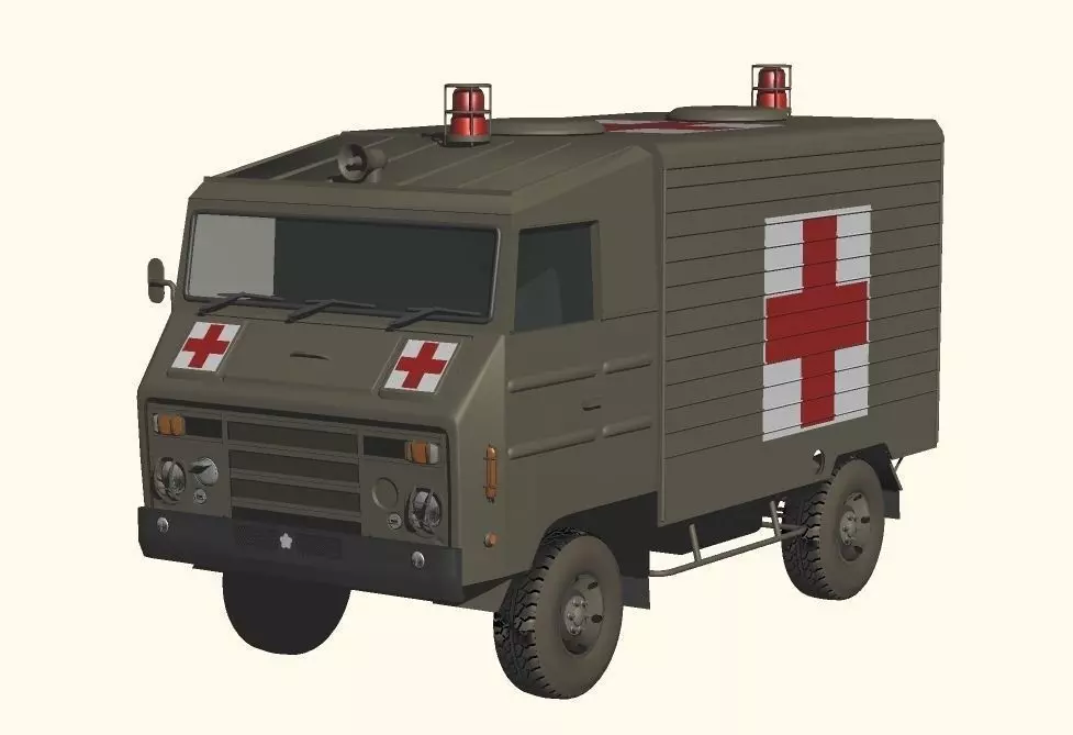 Japan Ground Self-Defense Force Type-73 rescue vehicles 3D model_0