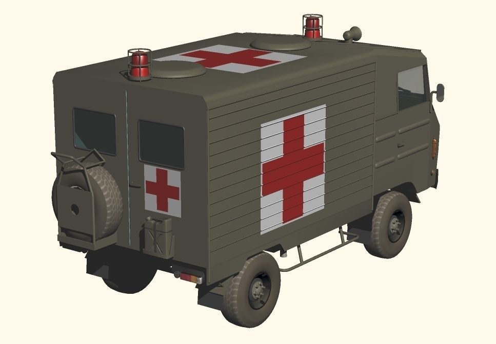 Japan Ground Self-Defense Force Type-73 rescue vehicles 3D model_1