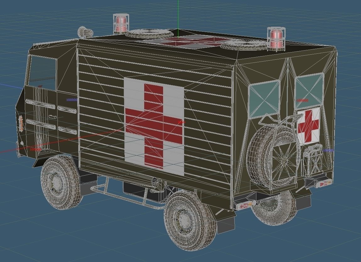 Japan Ground Self-Defense Force Type-73 rescue vehicles 3D model_3