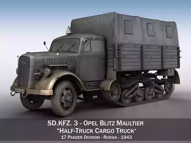 Opel Blitz Maultier - Half-Truck Cargo truck - 17 PzDiv