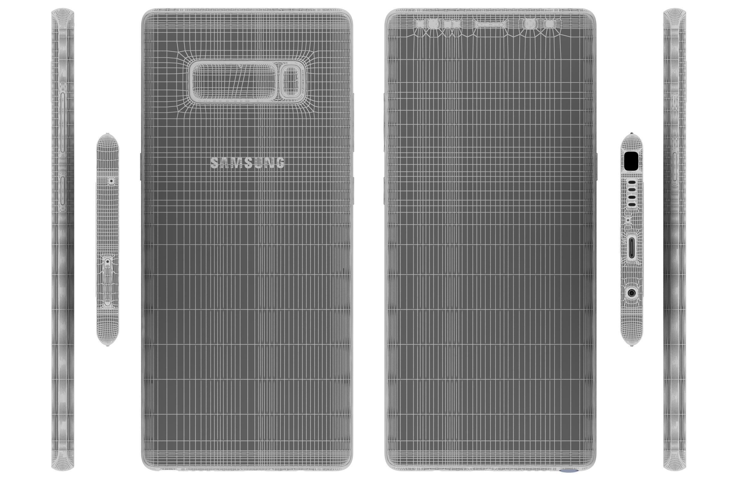 Samsung Galaxy Note 8 All Colors 3D model_67