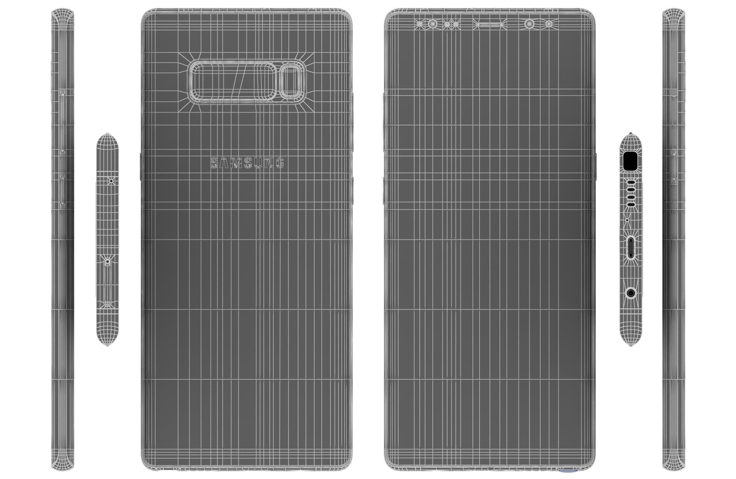 Samsung Galaxy Note 8 All Colors 3D model_66