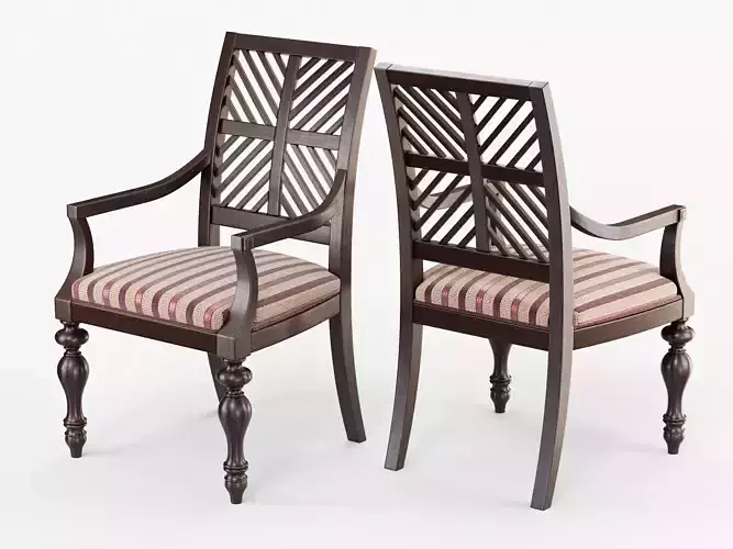 Pattern Back Arm Chair