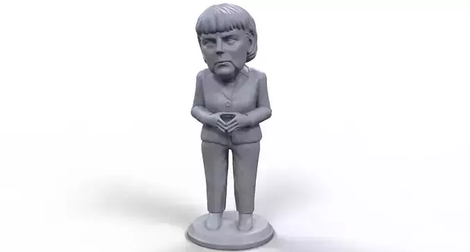 Angela Merkel stylized high quality 3D printable miniature 3D print model