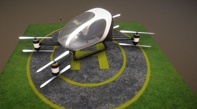 CES 2016 personal drone-helicopter Ehang 184 3D model