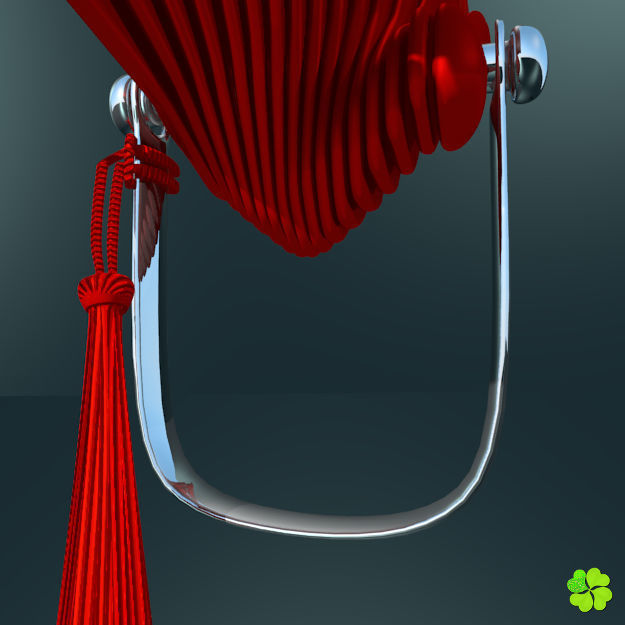 Hand fan lace multicolor rigged low poly Low-poly 3D model_14