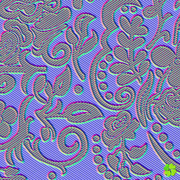 Hand fan lace multicolor rigged low poly Low-poly 3D model_50