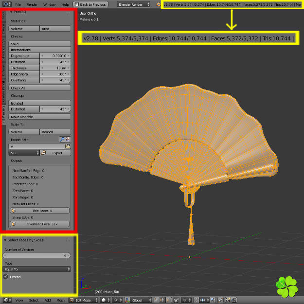 Hand fan lace multicolor rigged low poly Low-poly 3D model_40