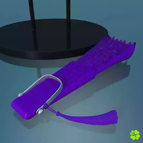 Hand fan lace multicolor rigged low poly Low-poly 3D model