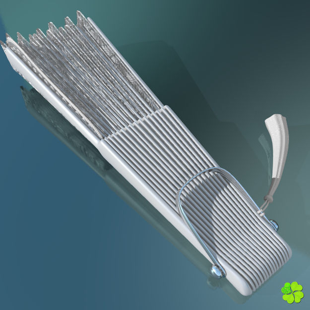 Hand fan lace multicolor rigged low poly Low-poly 3D model_19