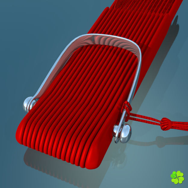 Hand fan lace multicolor rigged low poly Low-poly 3D model_8