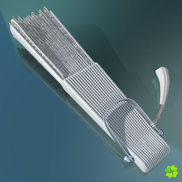 Hand fan lace multicolor rigged low poly Low-poly 3D model_17