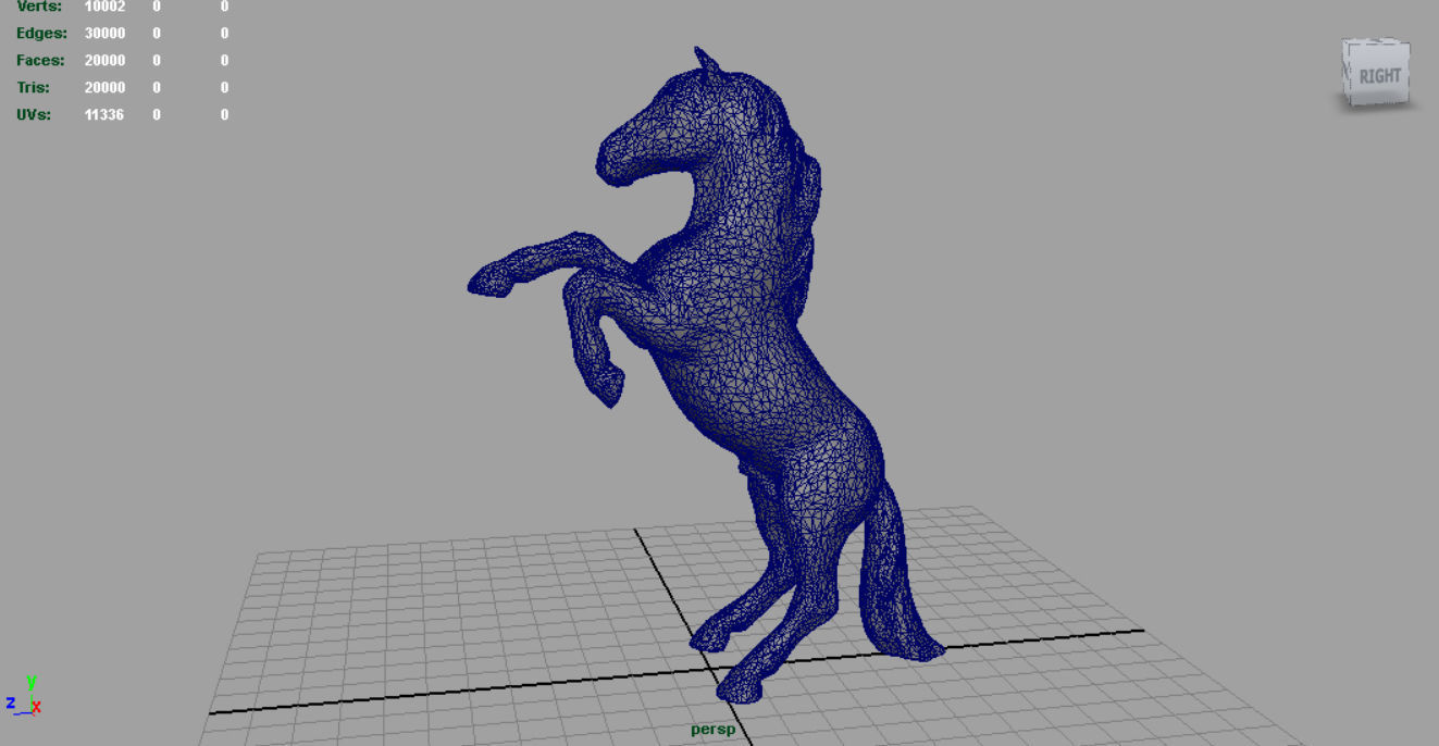 Black Horse Low-poly 3D model_3