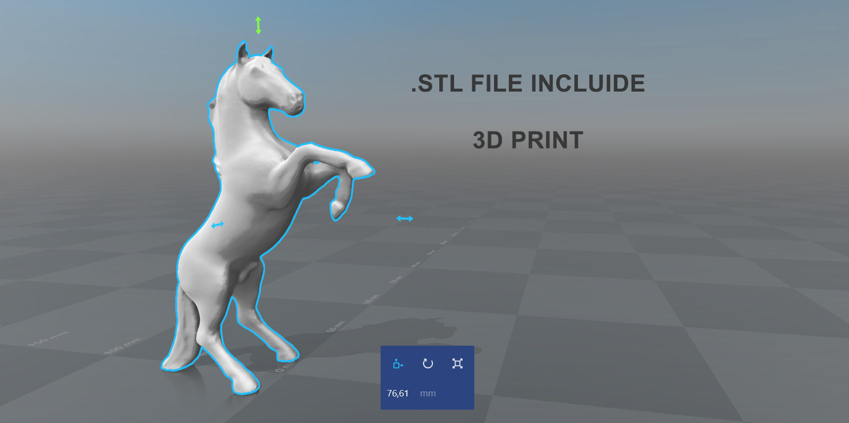 Black Horse Low-poly 3D model_17