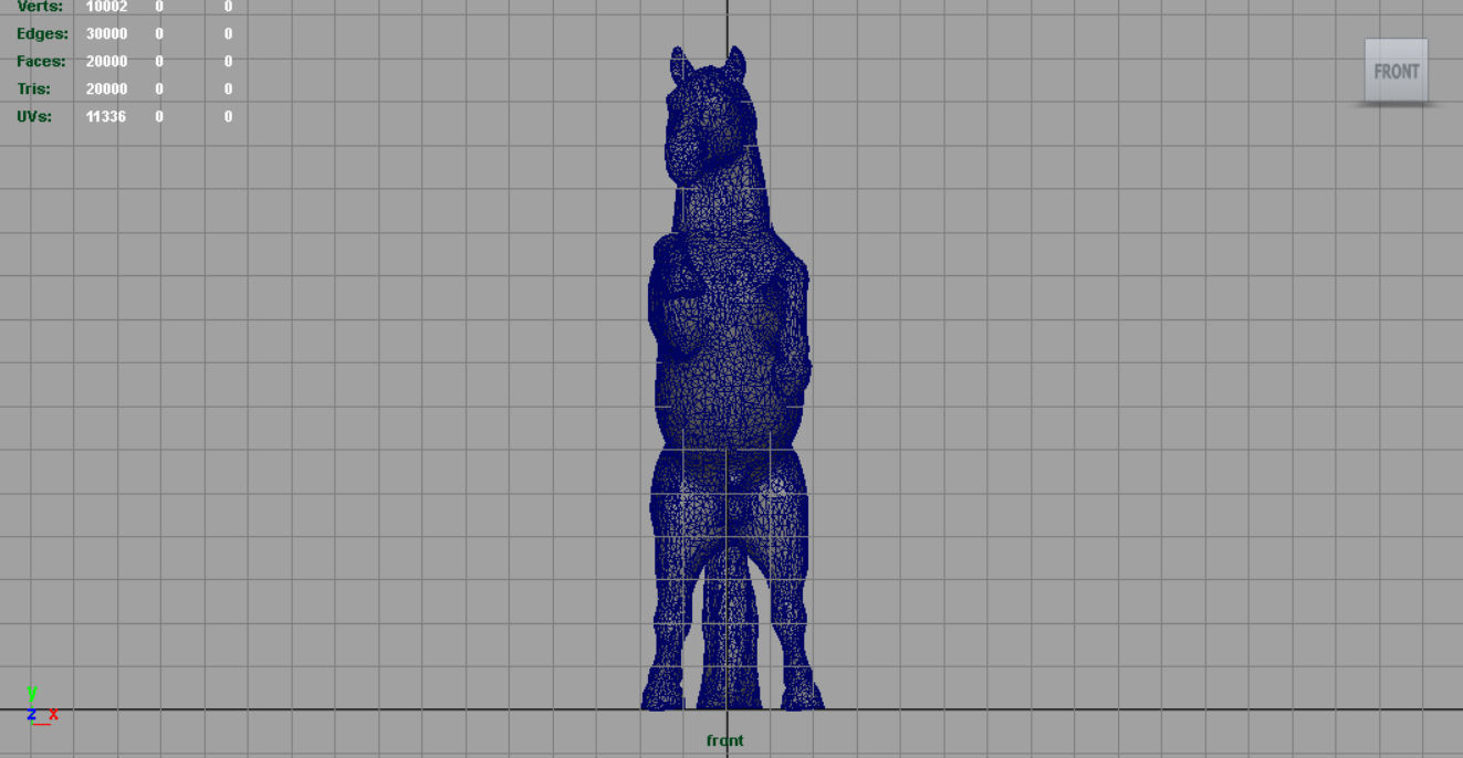 Black Horse Low-poly 3D model_12