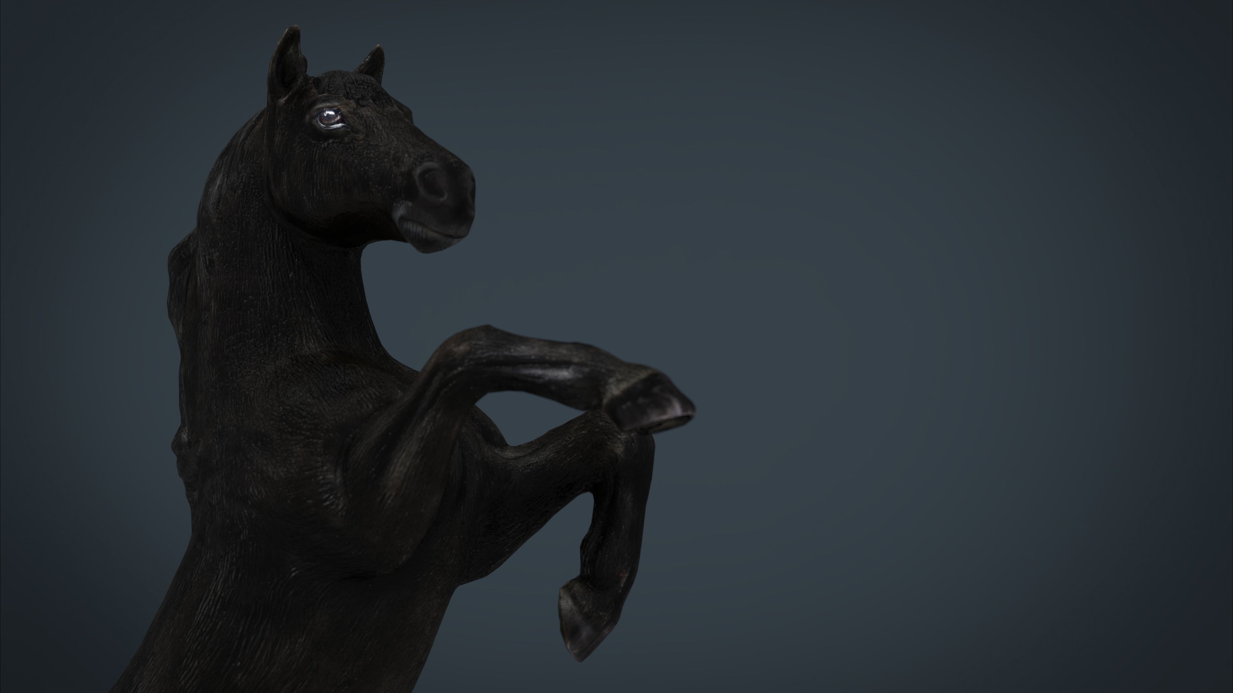 Black Horse Low-poly 3D model_5