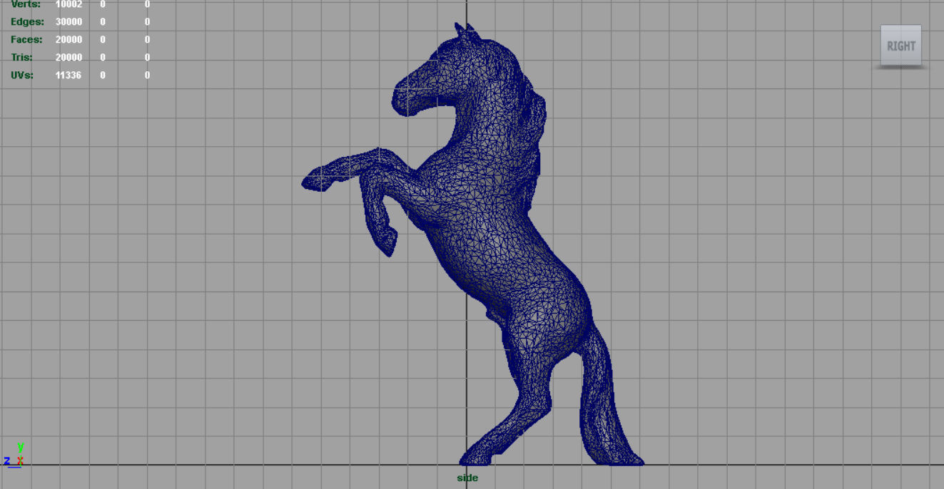 Black Horse Low-poly 3D model_14