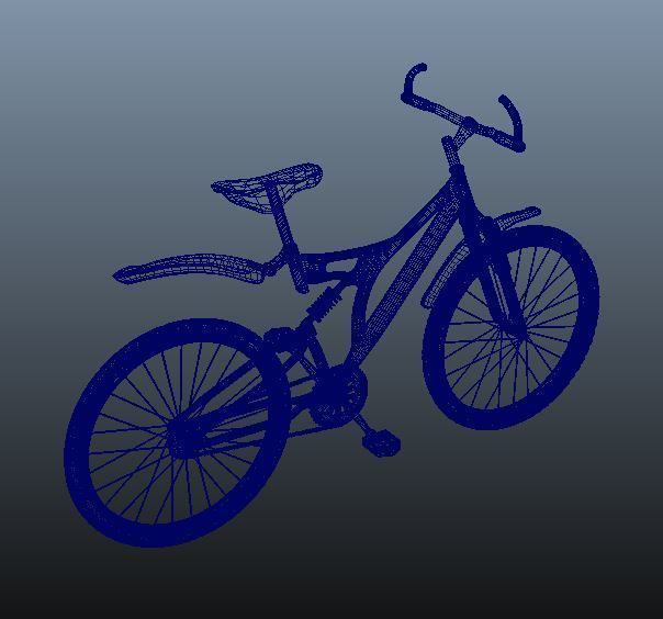 bicycle Low-poly 3D model_3