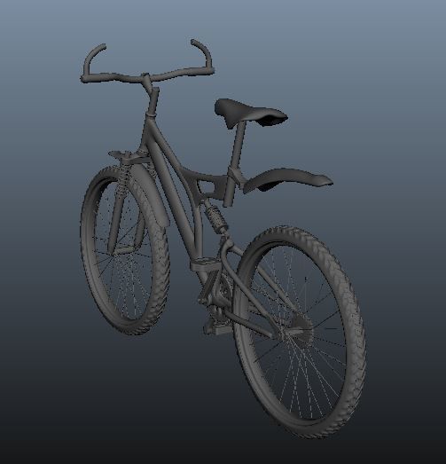 bicycle Low-poly 3D model_2