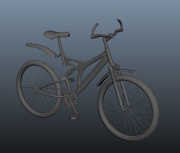 bicycle Low-poly 3D model_4
