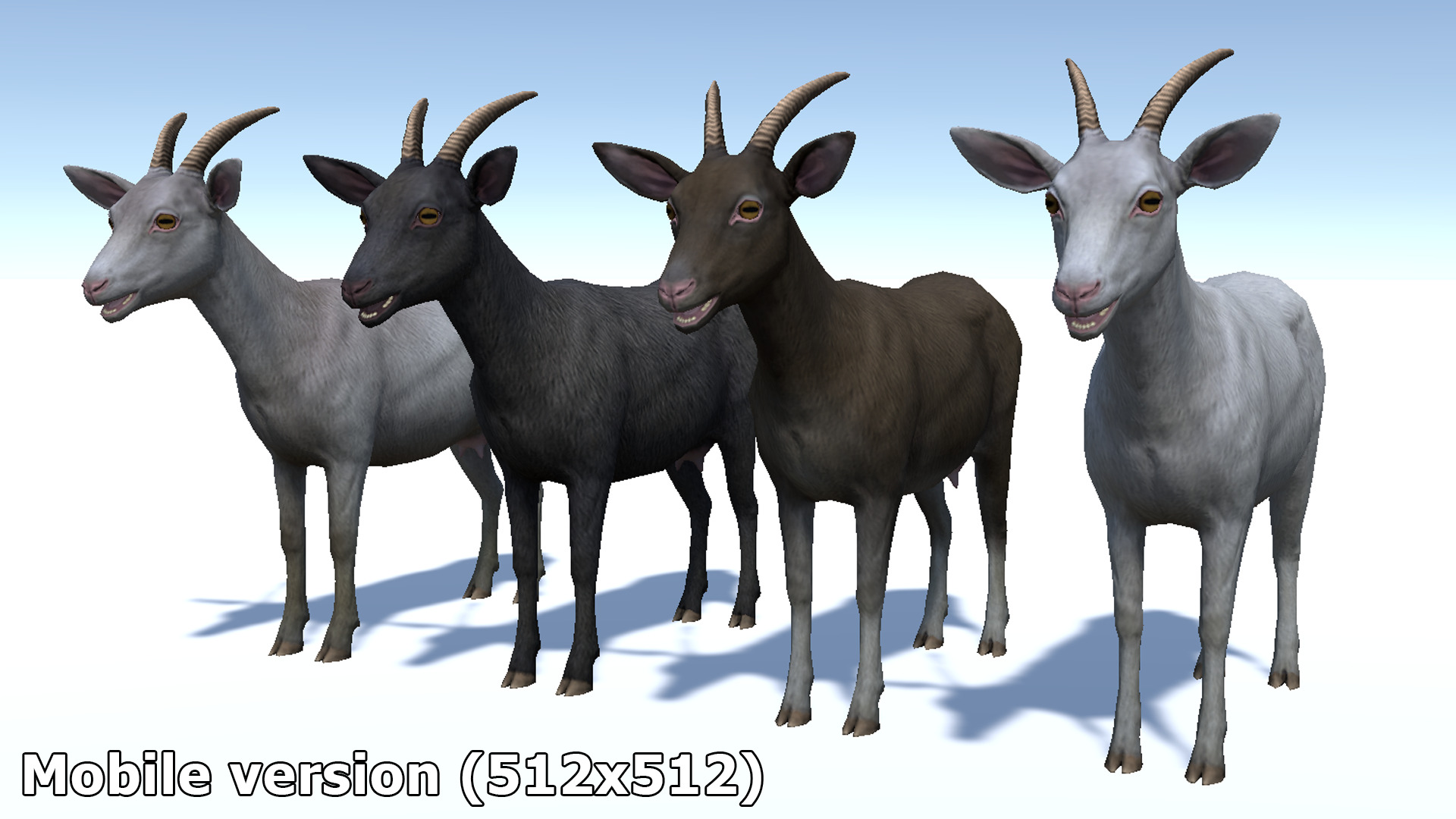 Goat - Female Low-poly 3D model_14